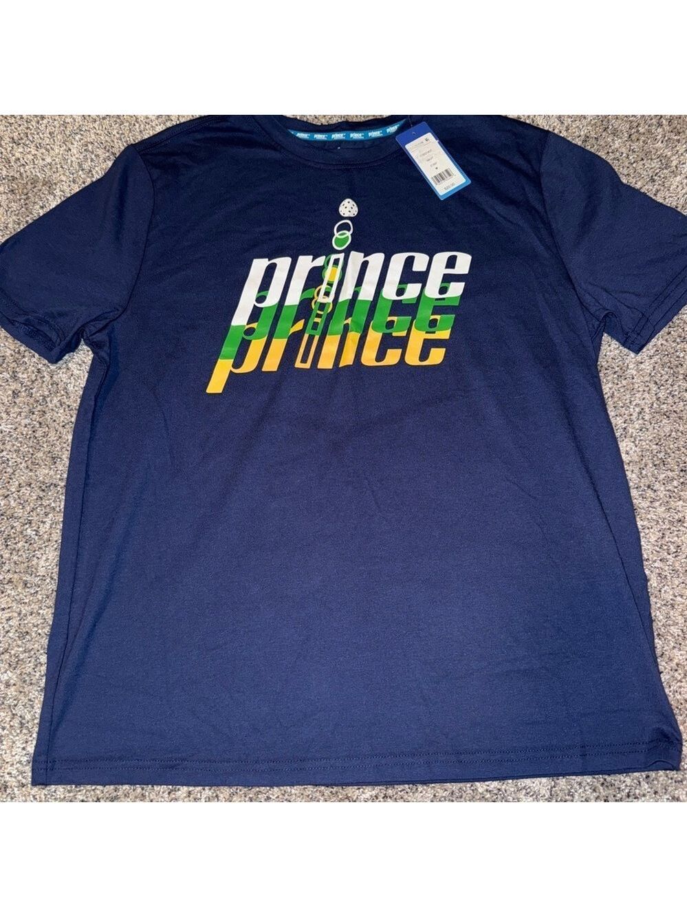 Prince Pickleball Graphic Performance T-Shirt NWT Navy Size Medium